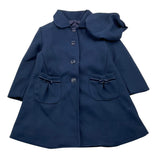 AZZURRA cappotto tinta unita con cappello Blu per Bambina 2419B BLU AZZURRA 