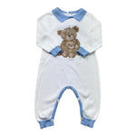 Le Bebe Tutina Manica Lunga Tinta Unita con Ricami per Neonato LBB5317 BIANCO LE BEBE 