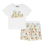 Moschino Completo 2 Pezzi T-Shirt-Bermuda per Neonato MSG003 BIANCO MOSCHINO 