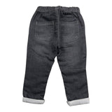 MINI BANDA jeans tinta unita con elastico in vita Nero per Neonato 37666 NERO MINI BANDA 