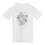 GUESS abito girocollo tinta unita con stampa Bianco per Bambina J4GI05K6YW4 BIANCO GUESS 