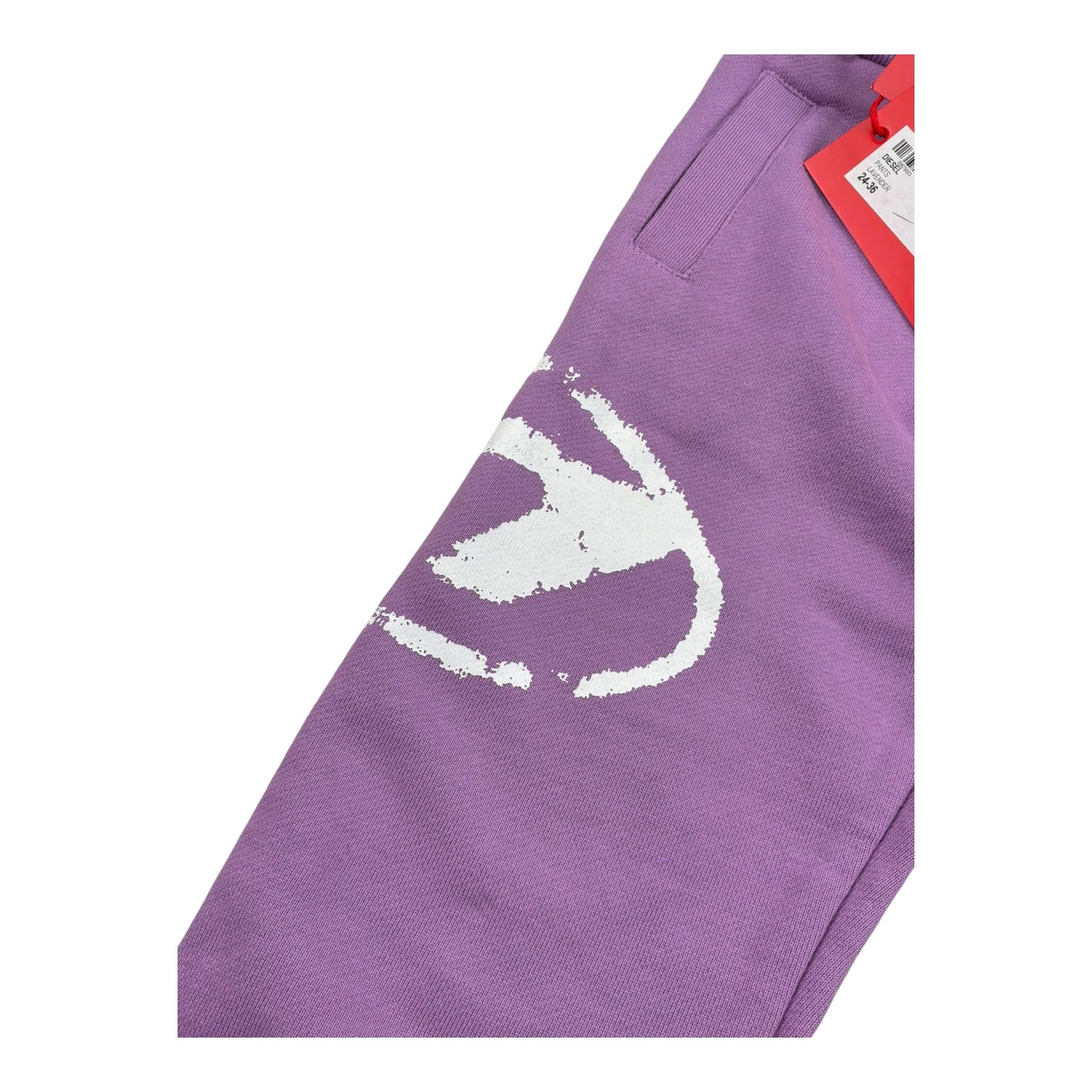 Diesel Pantalone Tuta Tinta Unita con Logo per Bambina K00627J LILLA DIESEL 