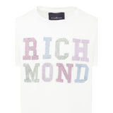John Richmond T-Shirt Tinta Unita con Stampa per Bambina RGP25205TS BIANCO JOHN RICHMOND 