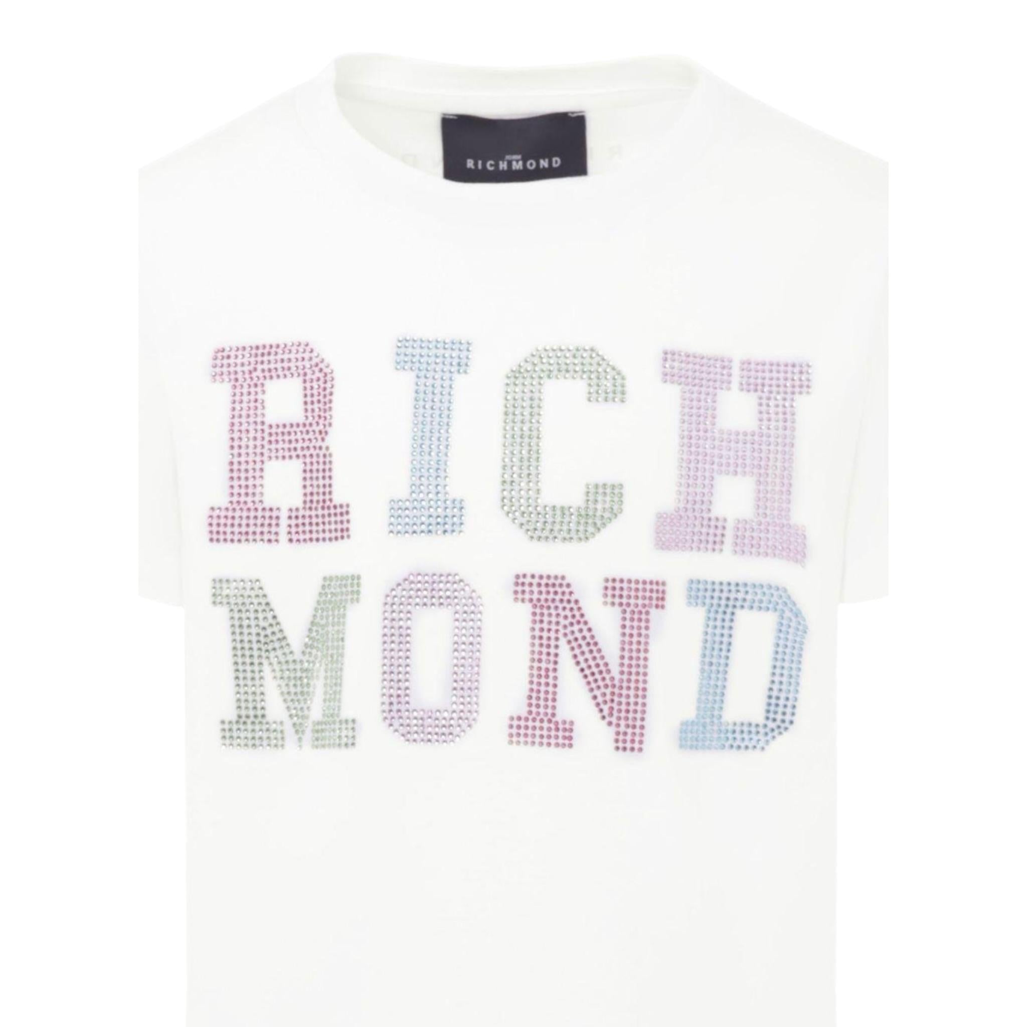 John Richmond T-Shirt Tinta Unita con Stampa per Bambina RGP25205TS BIANCO JOHN RICHMOND 