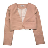 Patrizia Pepe Einfarbige Crop Jacke Rosa Für Mädchen