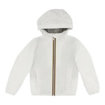 K-Way Giubbino Tinta Unita con Zip E Cappuccio per Bambina K2148NW BIANCO K-WAY 