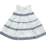 Le Bebe Abito Giromanica Tinta Unita con Ricami per Neonata LBG0692 BIANCO LE BEBE 