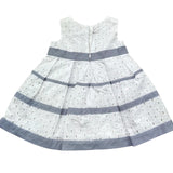 Le Bebe Abito Giromanica Tinta Unita con Ricami per Neonata LBG0692 BIANCO LE BEBE 