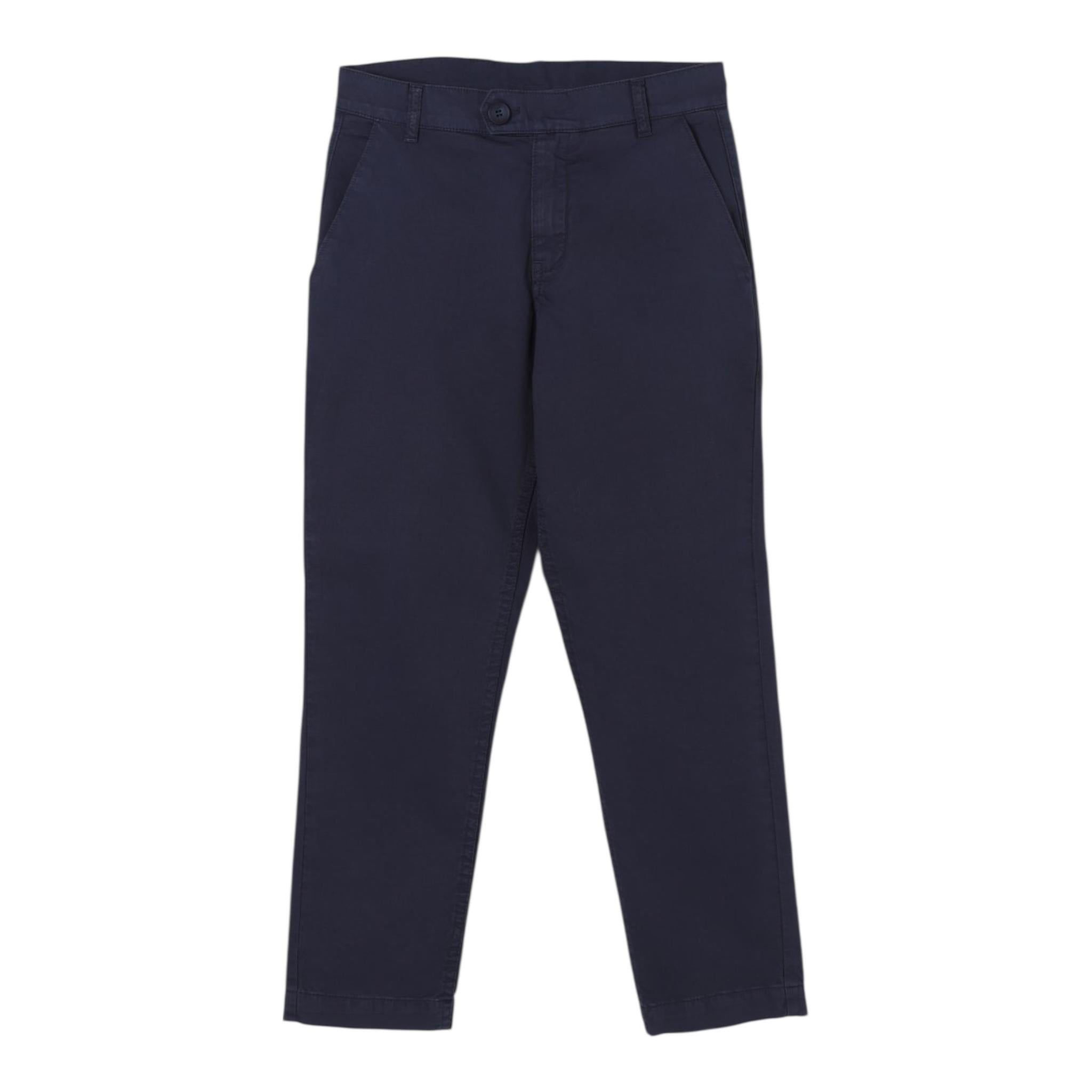 Fay Pantalone Tinta Unita con Bottone per Bambino FW6Q31 BLU FAY 