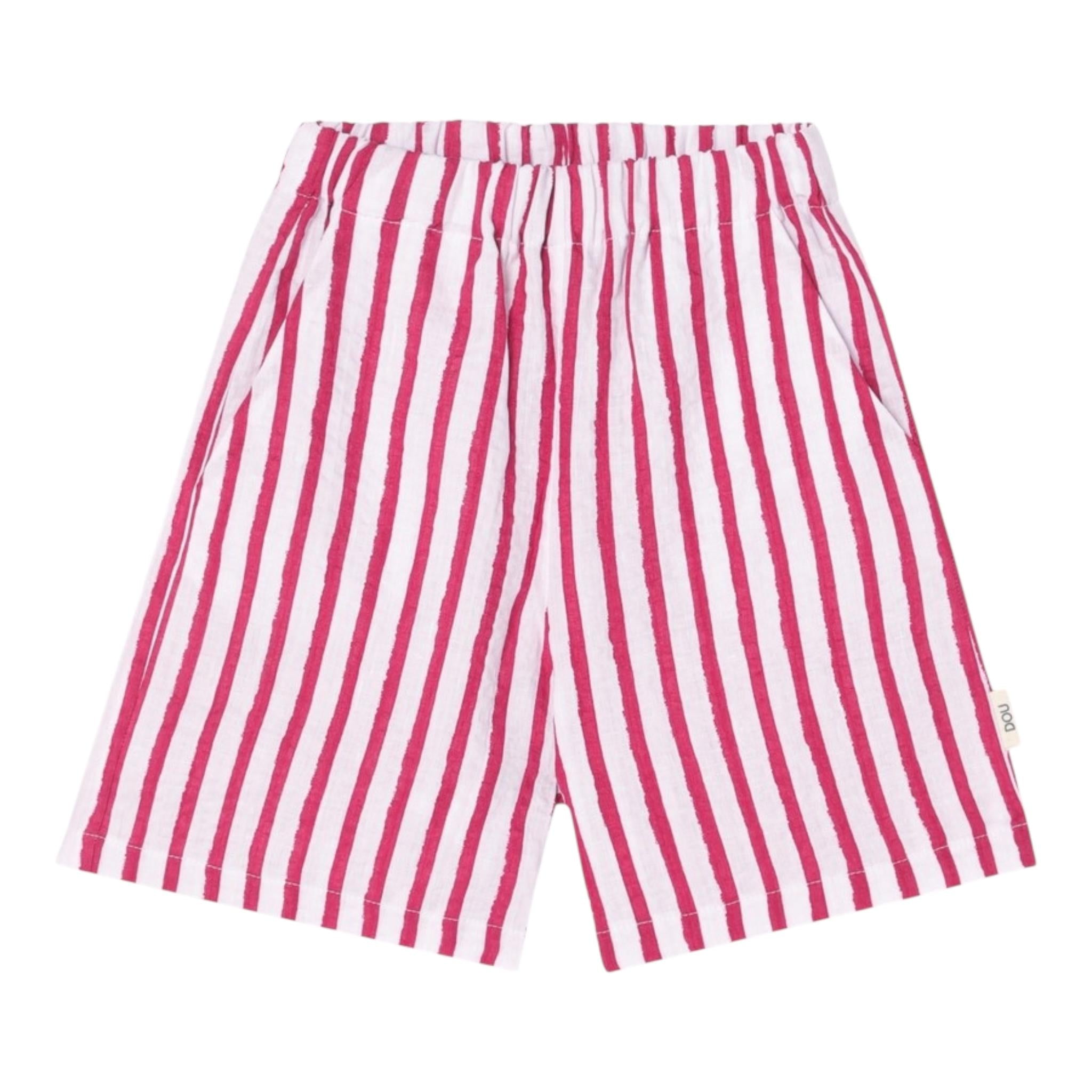 Dou Dou Shorts Bicolore con Fantasia A Righe per Bambina DW6Q39X BIANCO DOU DOU 