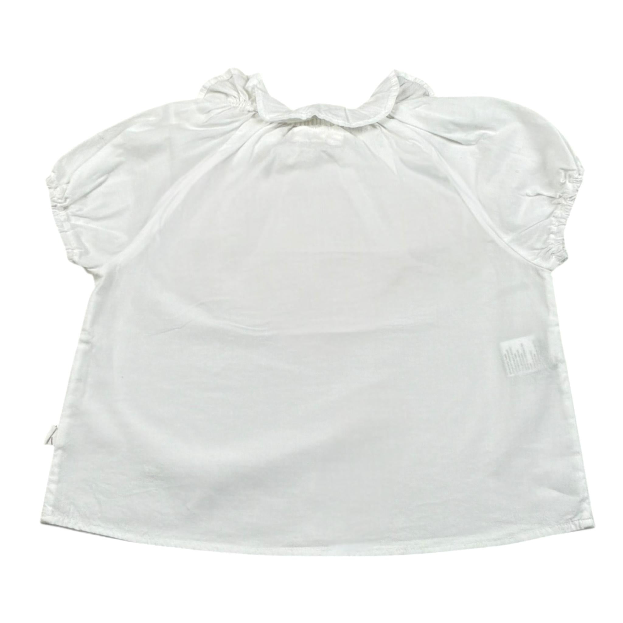 Teddy E Minou Camicia Mezza Manica Tinta Unita per Neonata E25CI008C6039X BIANCO TEDDY E MINOU 