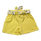 Janice Short Tinta Unita Con Cinturino In Contrasto Giallo Per Neonata