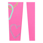 BillIEBLUSH leggins tinta unita con stampe cuori Rosa fluo per Bambina U20443X ROSA FLUO BillIEBLUSH 
