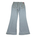 Kaos Jeans Tinta Unita Modello A Zampa per Bambina KS132 AZZURRO KAOS 