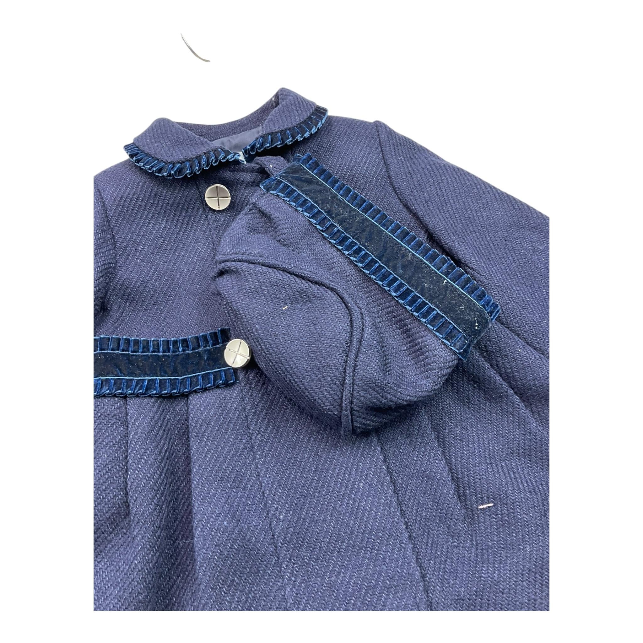 MIRANDA cappotto tinta unita con cappello Blu per Neonata 360166 BLU MIRANDA 