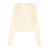 GUESS cardigan tinta unita scollo a v Avorio per Bambina J2YR06Z2V42 AVORIO GUESS 