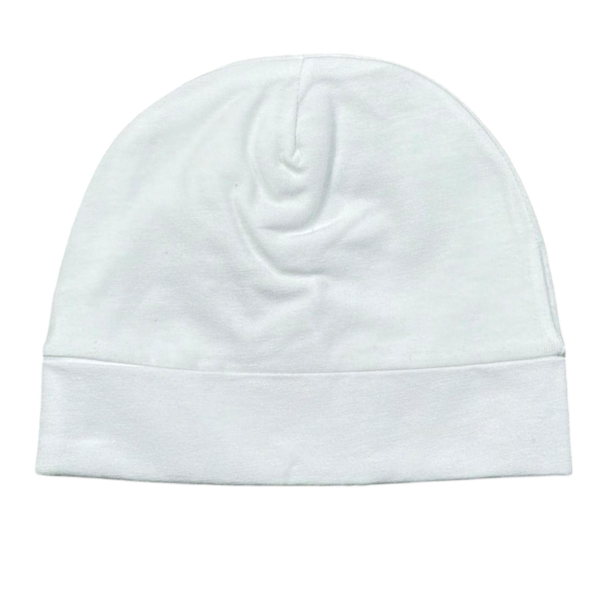 Lalalu' Cappello tinta unita con Ricami Bianco per Neonata CAL6M BIANCO LALALU' 