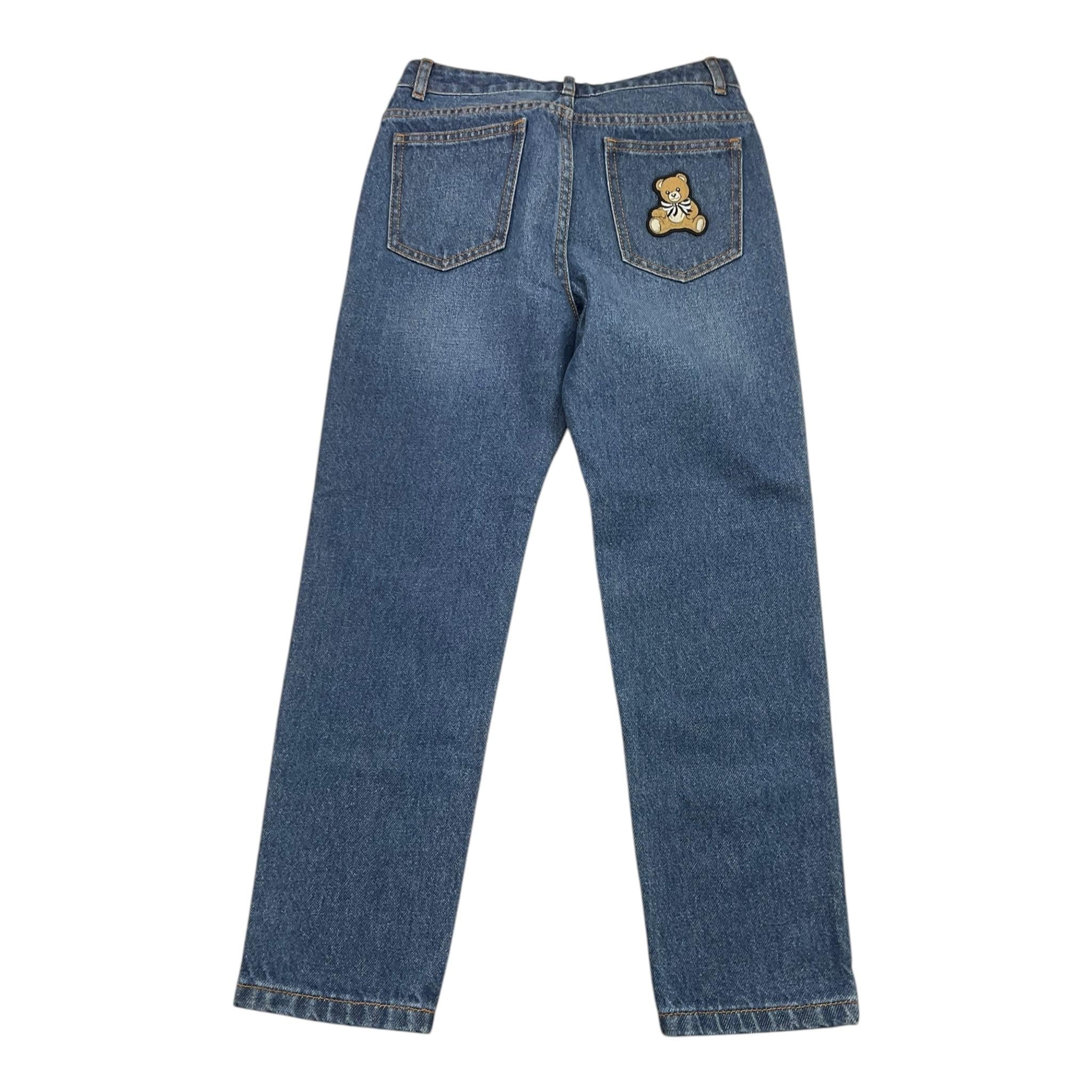 MOSCHINO jeans  tinta unita con girovita regolabile Blu per Bambina HDP06L BLU MOSCHINO 