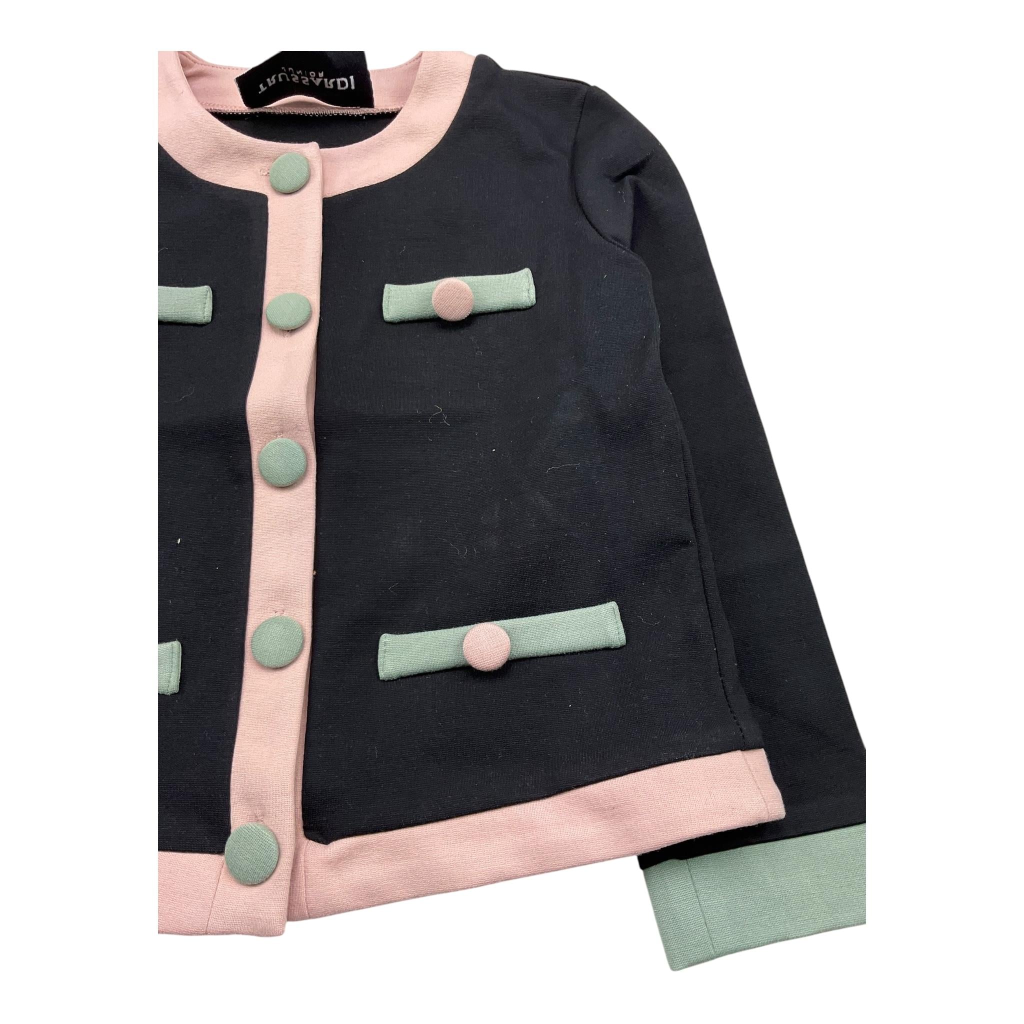 TRUSSARDI giacca tinta unita con profili in contrasto Nero per Bambina TGA25095GC NERO TRUSSARDI 