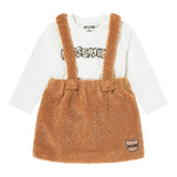MOSCHINO completo 2 pezzi shirt-salopette Bianco/marrone per Neonata MDK02WXX BIANCO/MARRONE MOSCHINO 