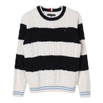 TOMMY HILFIGER maglia girocollo fantasia a righe Blu per Bambino KB0KB09075 BLU TOMMY HILFIGER 