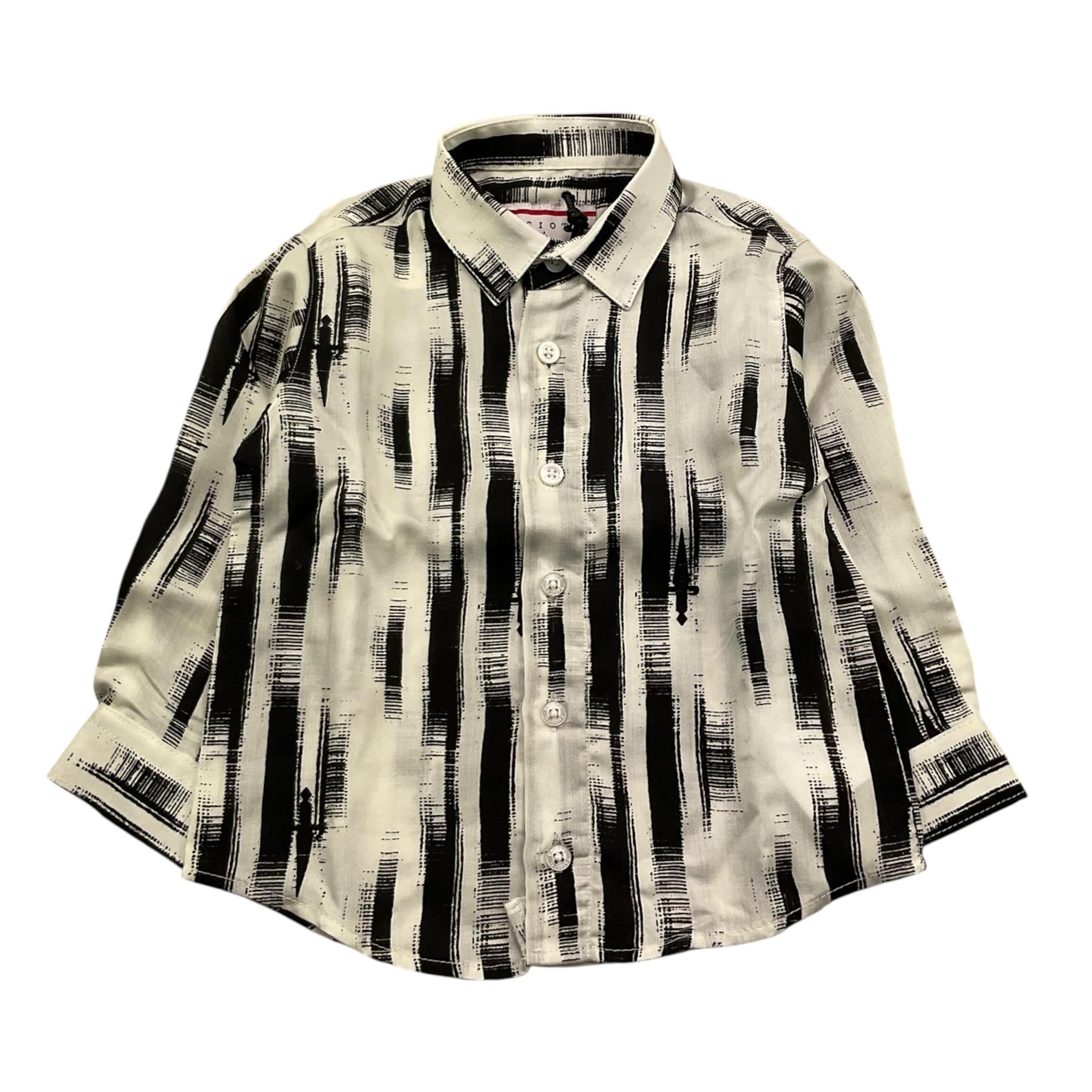 Cesare Paciotti Camicia Manica Lunga Bicolore per Neonato CMP5163B PANNA CESARE PACIOTTI 