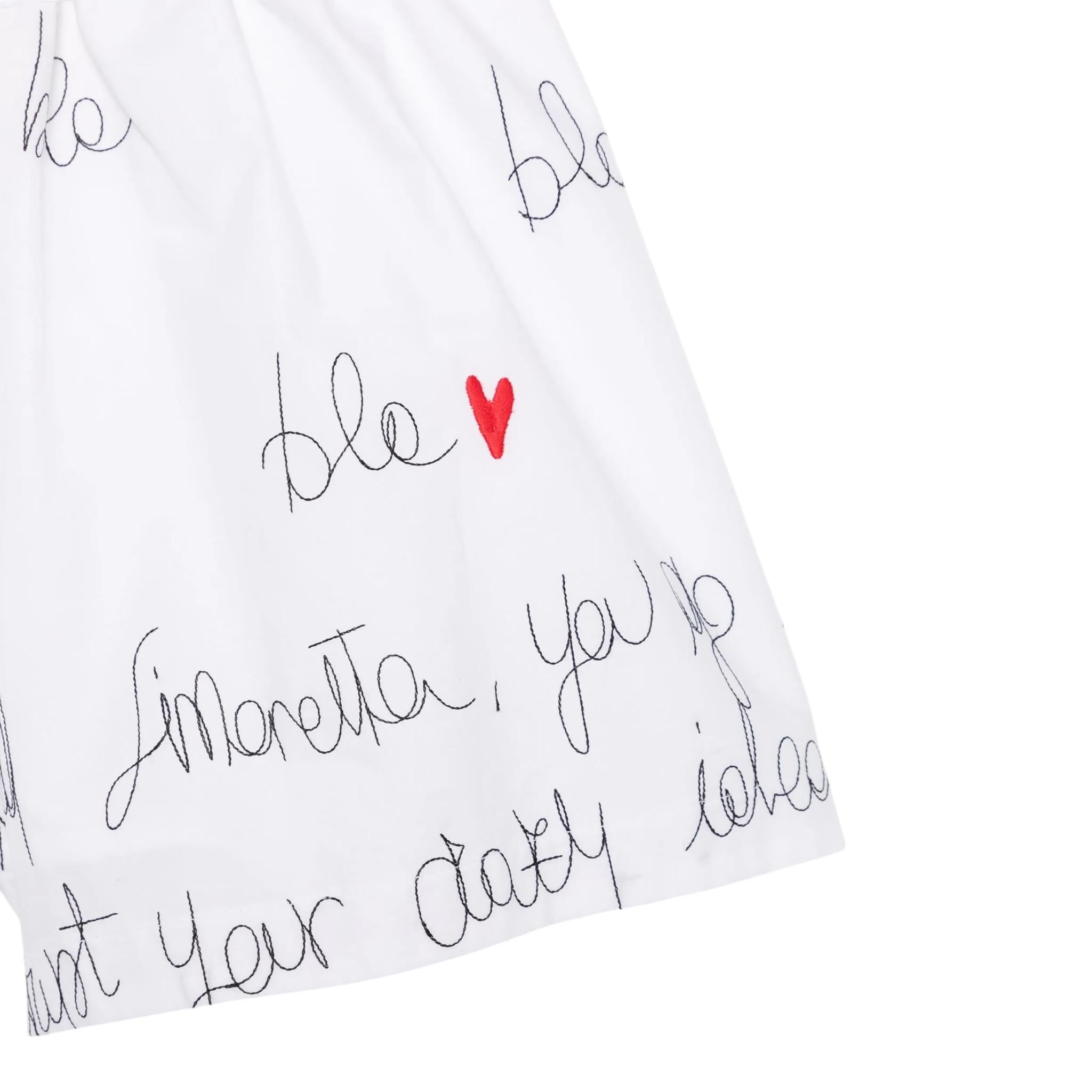 Simonetta Short Tinta Unita con Elastico In Vita per Bambina SW6B09 BIANCO SIMONETTA 
