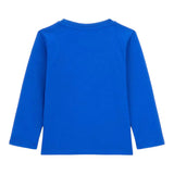 GUESS shirt girocollo tinta unita con stampa Cobalto per Bambino N4YI13K8HM4 COBALTO GUESS 