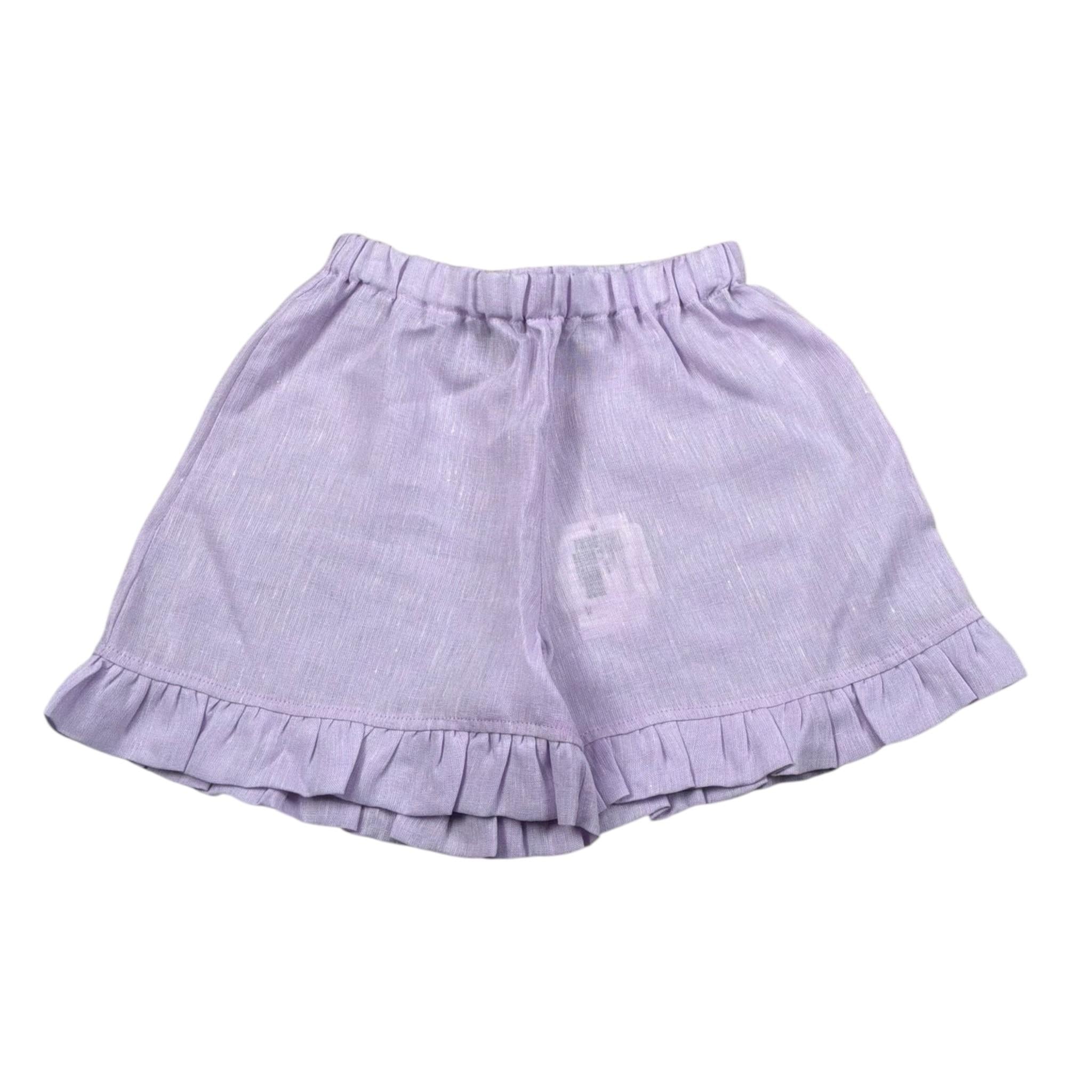 Per Te Short tinta unita Cn Elastico In Vita Lilla per Bambina 34057 LILLA PER TE 
