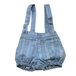 Manuel & Frank Salopette Tinta Unita con Fantasia A Righe per Neonato MF2193I AZZURRO MANUEL & FRANK 