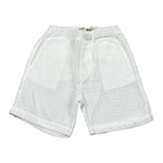 Petit Indi Bermuda Tinta Unita con Elastico In Vita per Neonato SS25BK8040X BIANCO PETIT INDI 