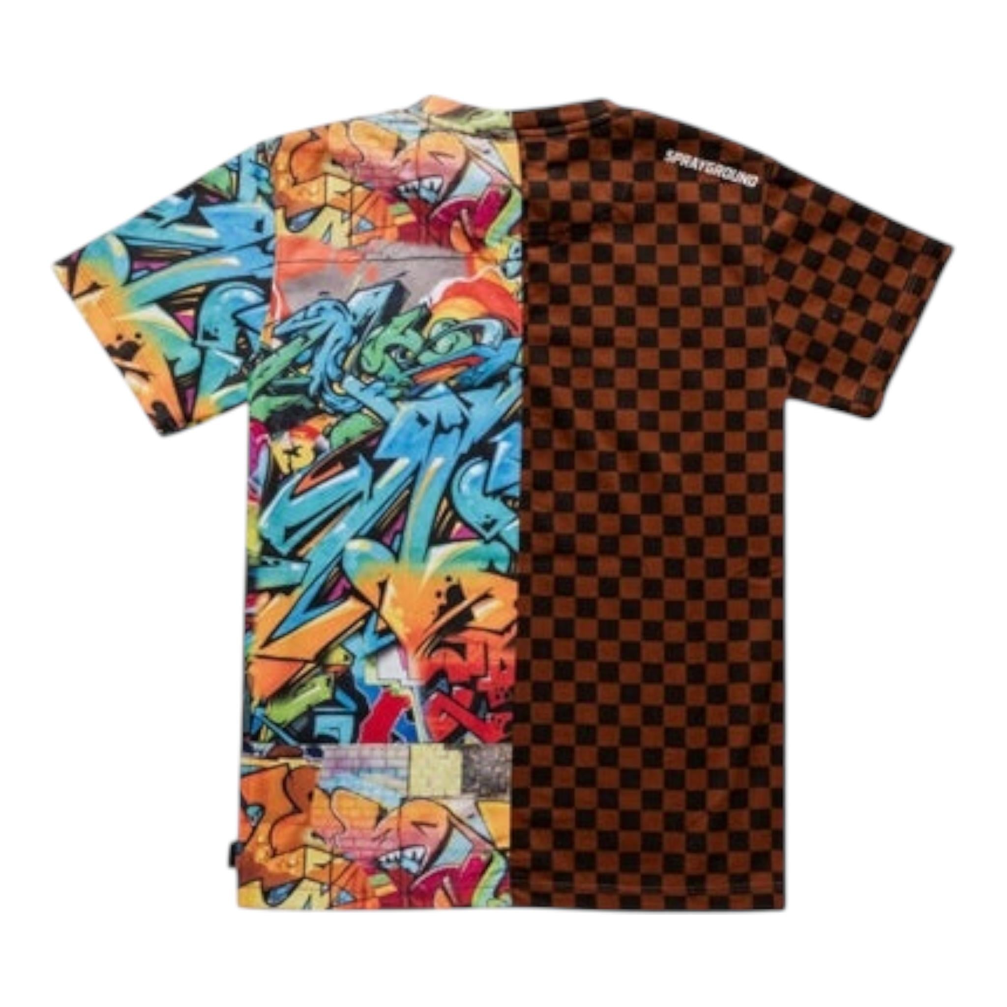 Sprayground T-Shirt Tinta Unita con Stampa E Fantasia per Bambino SPY1132 MARRONE SPRAYGROUND 