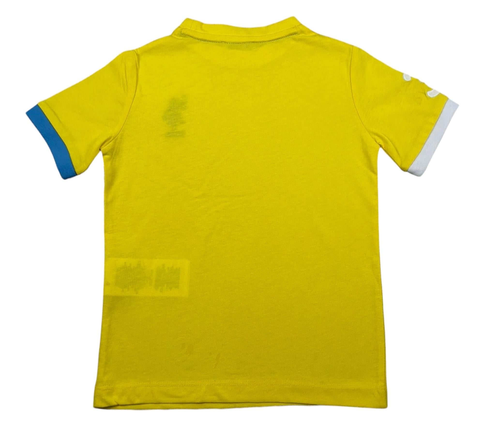 U.S. Polo Assn T-Shirt Girocollo Tinta Unita con Logo per Neonato US41554 GIALLO U.S. POLO ASSN 