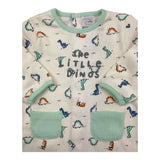 YATSI BABY tutina tinta unita con stampa dinossuri Bianco per Neonato 24110308 BIANCO YATSI BABY 
