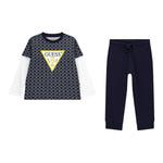 GUESS completo 2 pezzi shirt-pantalone Blu per Bambino N4YG01K8HM3 BLU GUESS 