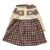 BABIDU set abito in maglia con fantasia a scacchi-cappello Beige per Neonata 91762 BEIGE BABIDU 