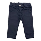 Please Pantalone Tinta Unita con Elastico In Vita Blu per Neonato