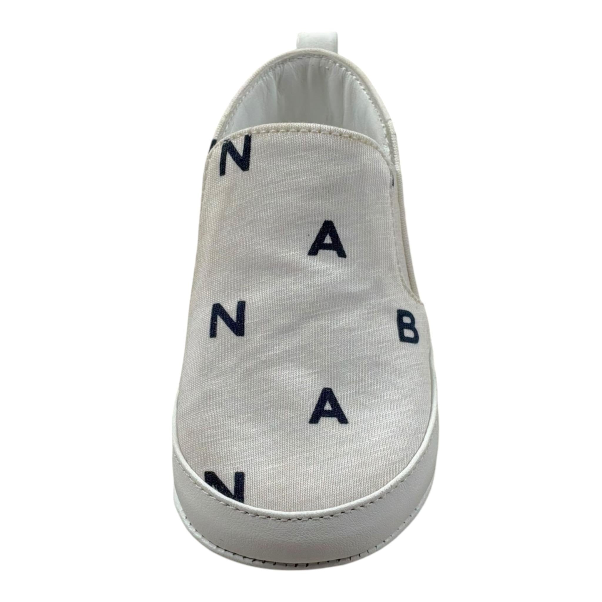 Balmain Sneakers Tinta Unita con Stampa per Neonato BU0576 PANNA BALMAIN 