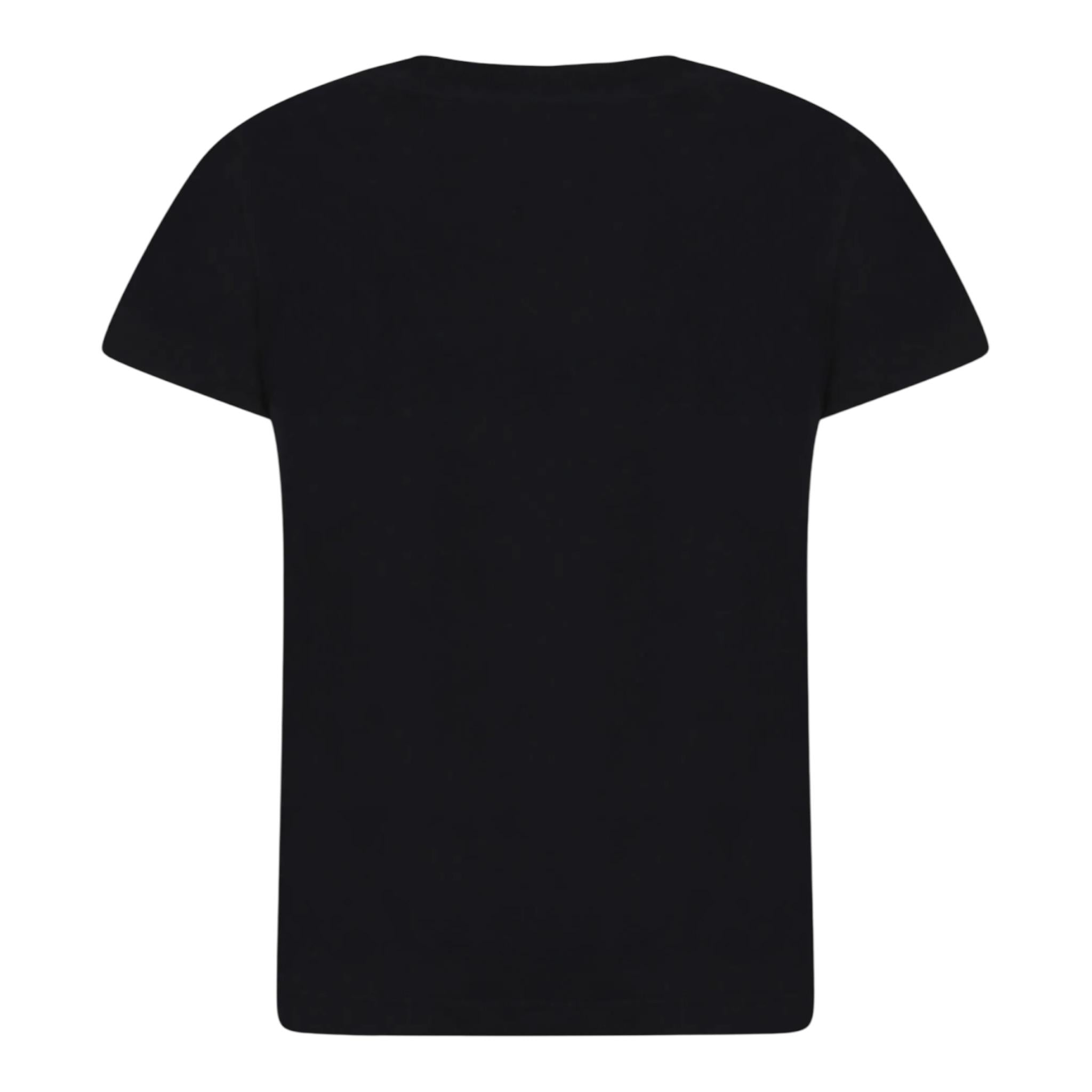 Moschino T-Shirt Girocollo tinta unita con Orso Nero per Bambino H9M04KX NERO MOSCHINO 