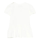 Moschino Abito Tinta Unita con Stampa per Bambina MDV0C7J BIANCO MOSCHINO 