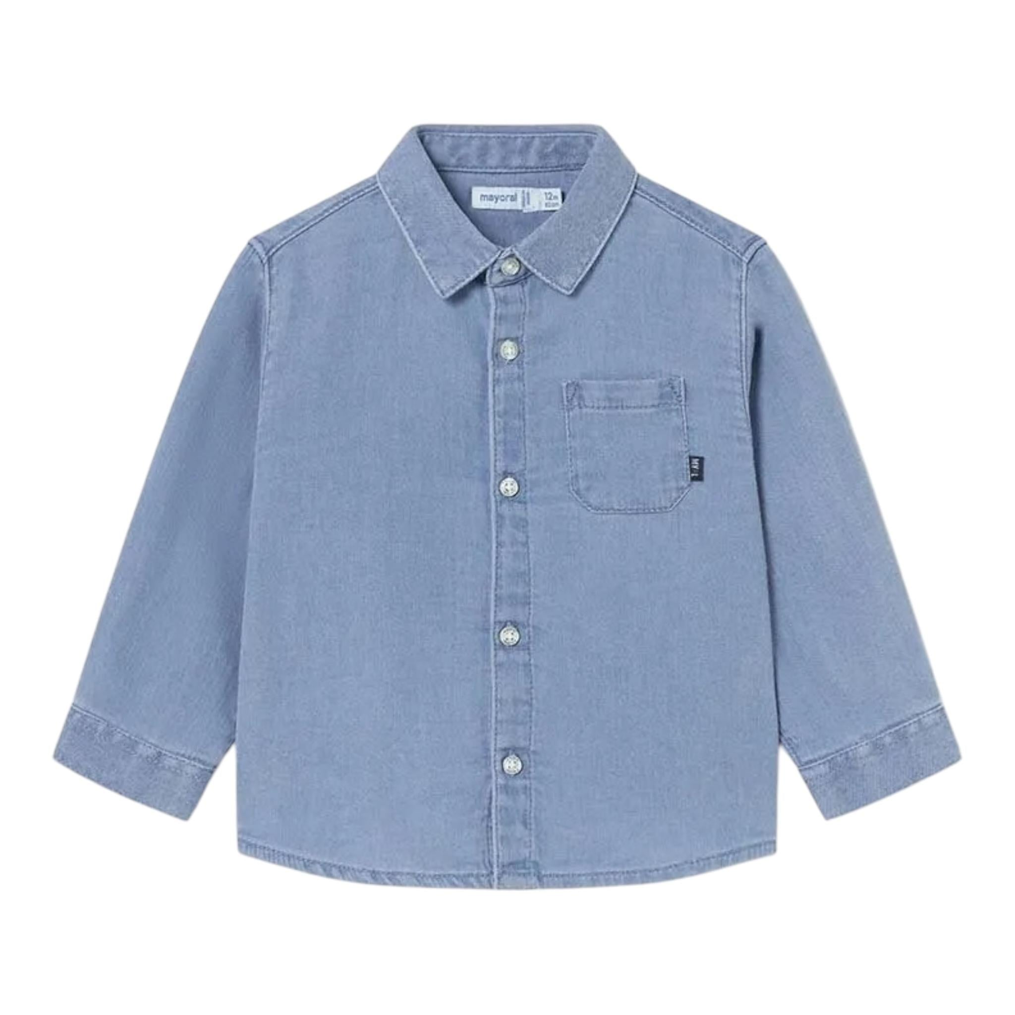 MAYORAL camicia in denim tinta unita con bottoni Azzurro per Neonato 2192 AZZURRO MAYORAL 