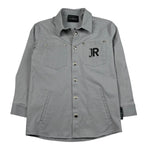 John Richmond Camicia Tinta Unita con Bottoni E Logo per Bambino RBP26212CA GRIGIO JOHN RICHMOND 
