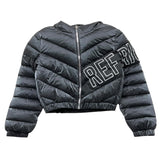REFRIGUE giubbino tinta unita con zip e cappuccio Nero per Bambina 2841O00006 NERO REFRIGUE 