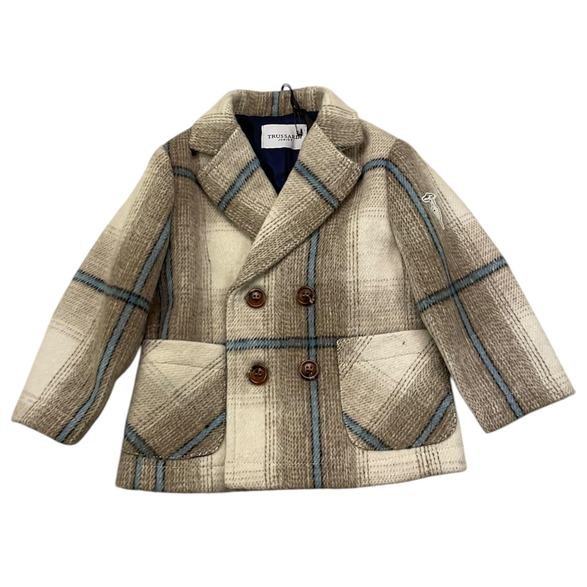 TRUSSARDI cappotto doppiopetto tinta unita Beige per Neonato TIA25113GC BEIGE TRUSSARDI 