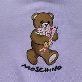 Moschino Abito Girocollo Tinta Unita con Stampa per Neonata MDV0DI LILLA MOSCHINO 