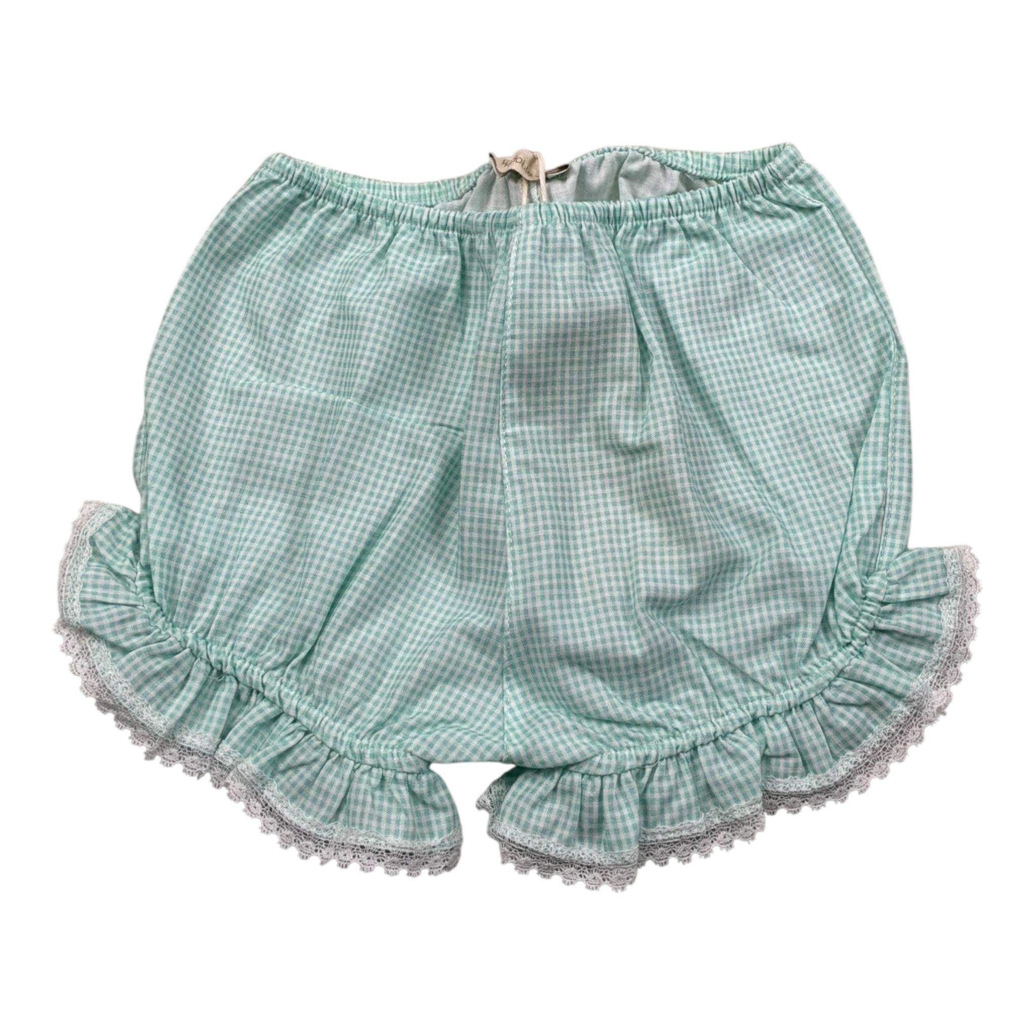 La Stupenderia Culotte Fantasia Quadretti per Neonata V2505721X VERDE ACQUA LA STUPENDERIA 