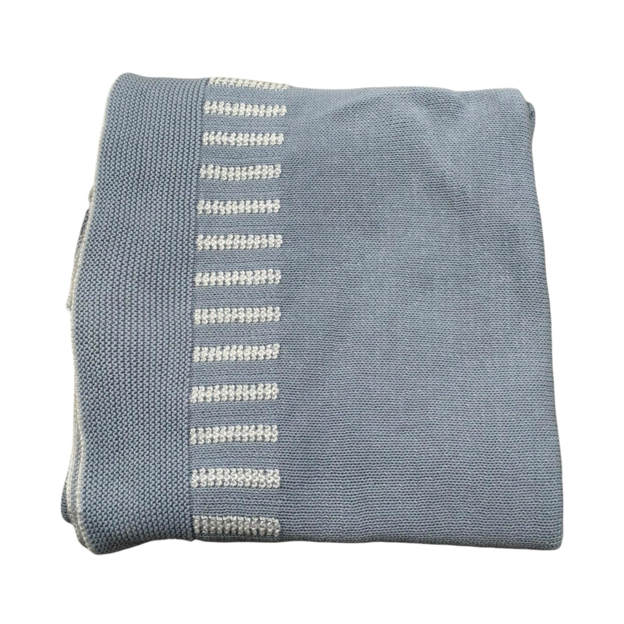 Paz Rodriguez Coperta Tinta Unita con Ricami per Neonato 03142246 AZZURRO PAZ RODRIGUEZ 