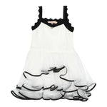 Elisabetta Franchi Abito Bretelline Tinta Unita con Tulle per Bambina EFAB594 BIANCO ELISABETTA FRANCHI 