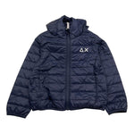 Sun68 Giubbino Tinta Unita con Cappuccio E Logo per Bambino R35301 BLU SUN68 