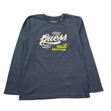Guess Shirt Girocollo Tinta Unita con Logo per Bambino N5RI17K8HM4J PETROLIO GUESS 